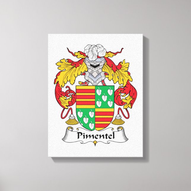 Lienzo Pimentel Family Crest (Anverso)