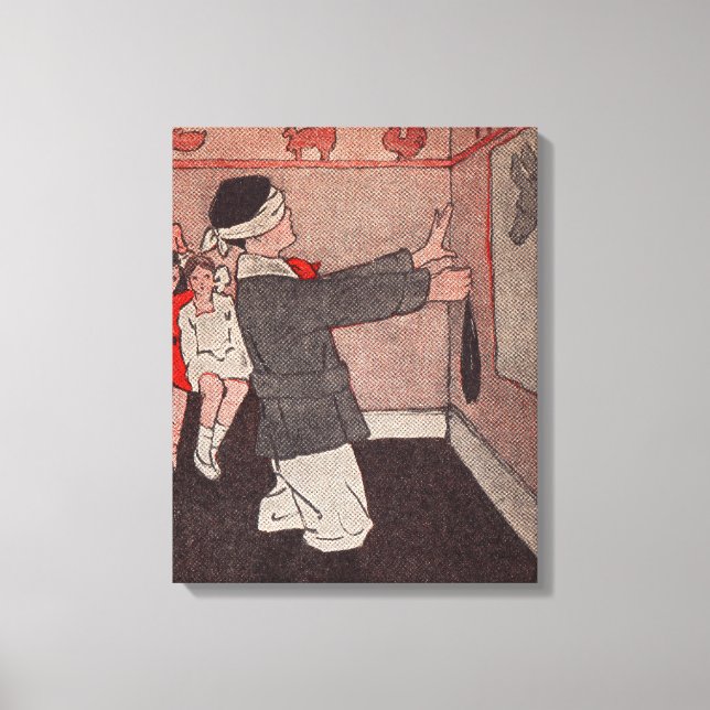 Lienzo Pin the tail Donkey (Anverso)