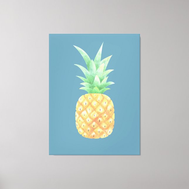 Lienzo Piña dorada minimalista (Anverso)