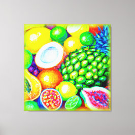 Lienzo Piña y fruta tropical. ¡Hazte con una en Zazzle
