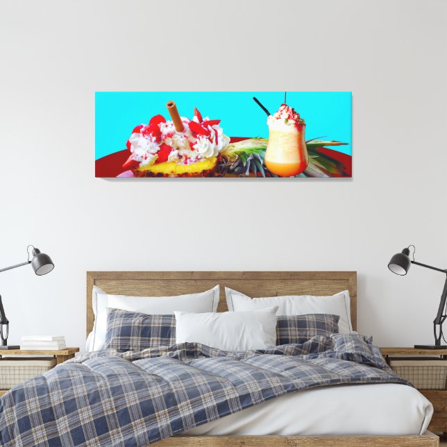Lienzo Piña y helado con un batido de fruta (Insitu(Dormitorio))