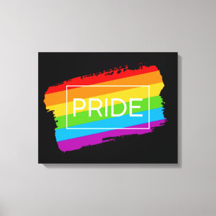 Lienzo Pincel de orgullo arcoiris