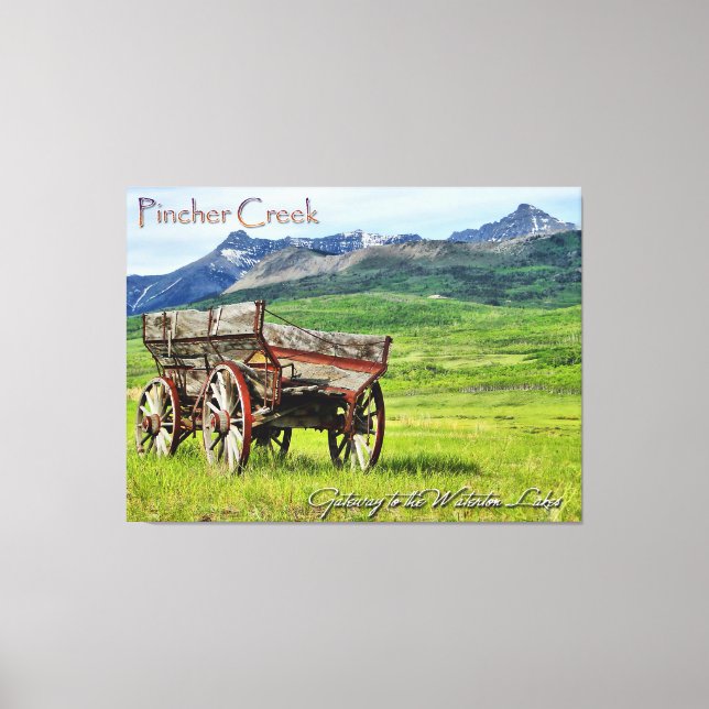 Lienzo Pincher Creek Alberta (Anverso)
