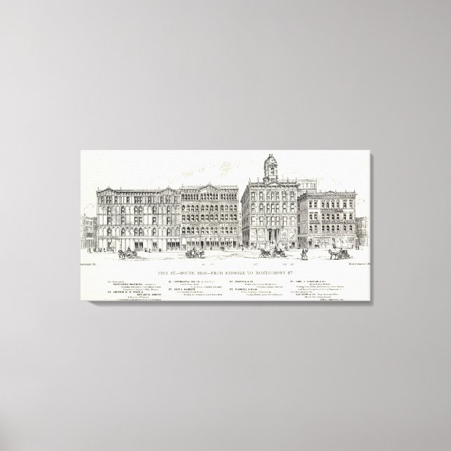 Lienzo Pine South side Sansome y Montgomery (Anverso)