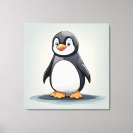 Lienzo Pingüino adorable
