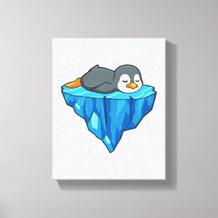 Lienzo Pingüino en el hielo