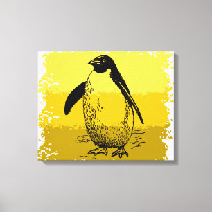Lienzo Pingüino vintage