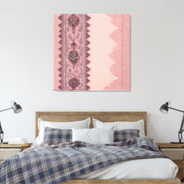 Lienzo Pink and beige patterns AI art 