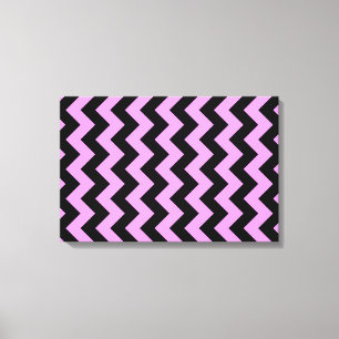 Lienzo Pink and Black Zigzag