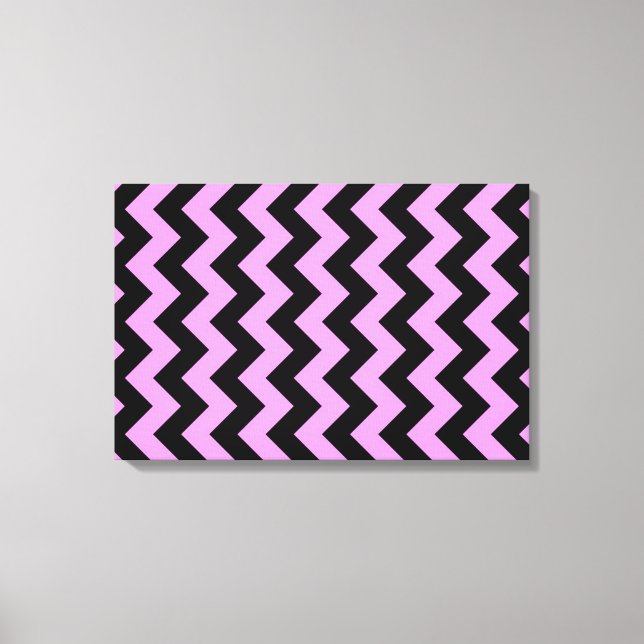 Lienzo Pink and Black Zigzag (Anverso)