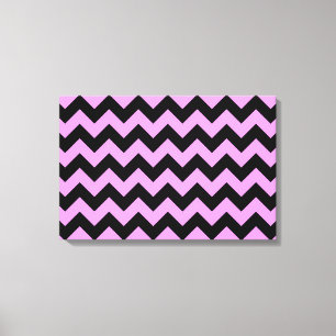 Lienzo Pink and Black Zigzag