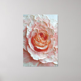 Lienzo Pink and Peach Rose Texture Abstract Wall Art