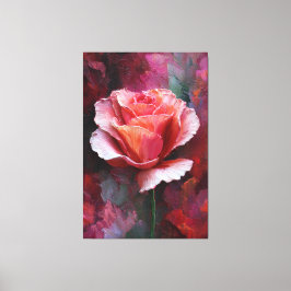 Lienzo Pink and Red Rose Texture Abstract Wall Art