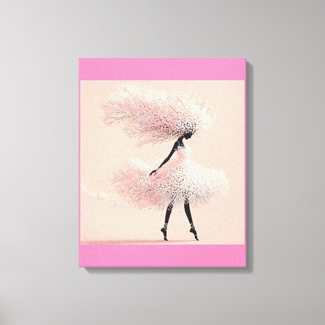 Lienzo Pink Babys Breath Ballerina (Anverso)