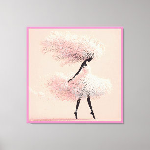 Lienzo Pink Babys Breath Ballerina