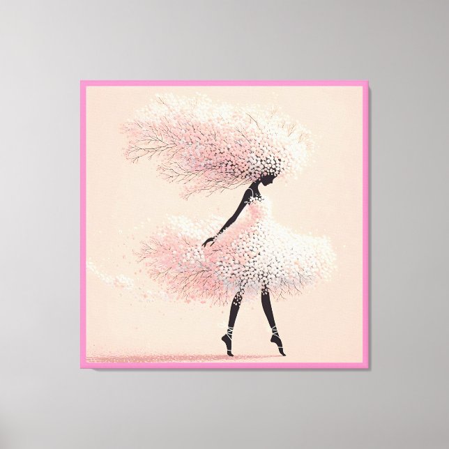 Lienzo Pink Babys Breath Ballerina (Anverso)