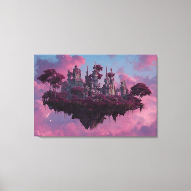 Lienzo Pink Castle Floating Isle (Anverso)