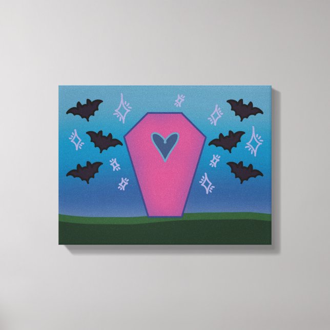 Lienzo Pink Coffin Canvas Print (Anverso)