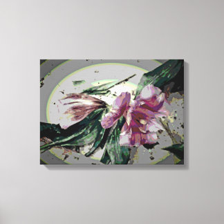 Lienzo Pink Colorful Floral Digital Modern Art