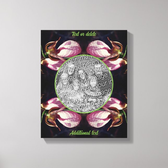 Lienzo Pink Lady Slipper Orchid Crea tu propia foto (Anverso)