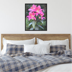 Lienzo Pink Oriental Lilies Floral