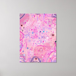 Lienzo Pink Party Maximalist Art