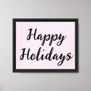 Lienzo Pink pastel felices vacaciones Navidades estilo si