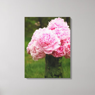 Lienzo Pink Peony Bouquet Wrapi Canvas