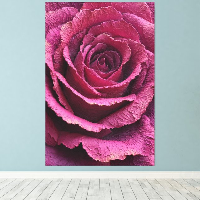 Lienzo Pink Rose Close-Up Texture Abstract Wall Art (Insitu (piso de madera))