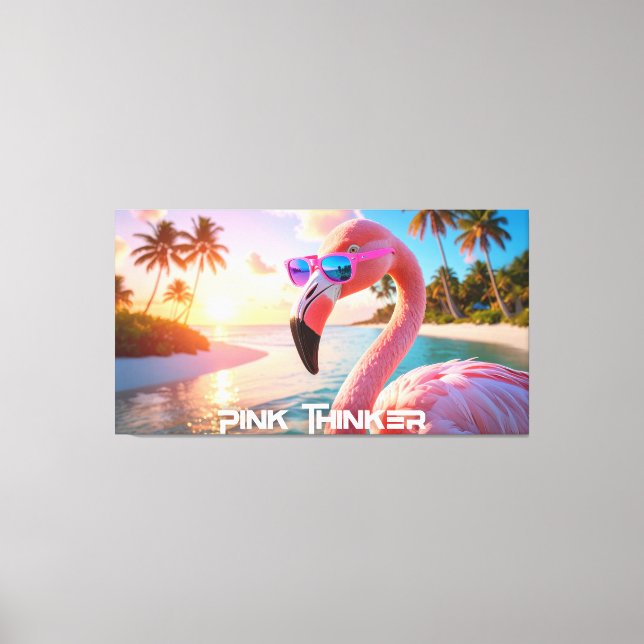 Lienzo PINK THINKER - Flamingo PINK (Anverso)