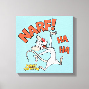 Lienzo Pinky y el cerebro   Pinky "Narf"