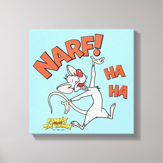 Lienzo Pinky y el cerebro | Pinky "Narf" (Anverso)