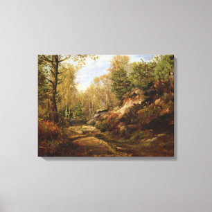 Lienzo Pinos y árboles de abedul o el bosque de