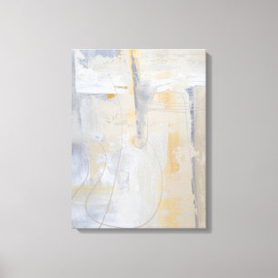 Lienzo Pintado abstracto moderno de color blanco y gris m