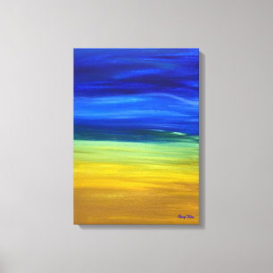 Lienzo Pintado acrílico de cielo de arena combina Cheryl 