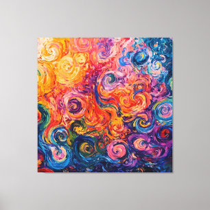 Lienzo Pintado de aceite de Swichedelic Swirls