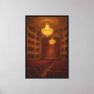 Lienzo Pintado de aceite en la sala de la Gran Ópera