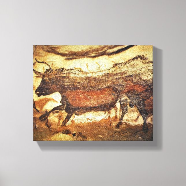 Lienzo Pintado de cuevas prehistóricas de Lascaux (Anverso)