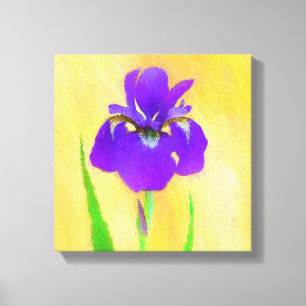 Lienzo Pintado de iris morado - Perro original curado A
