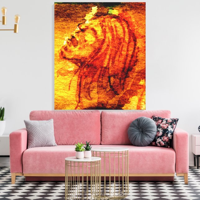 Lienzo Pintado de las acuarelas de la tristeza de la salu (Insitu (Sala de estar))