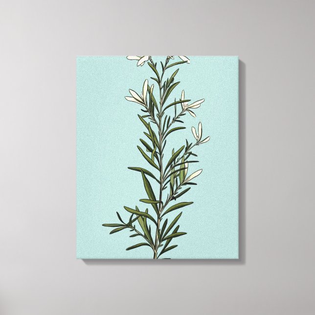 Lienzo Pintado de pimienta de Rosemary verde exuberante (Anverso)