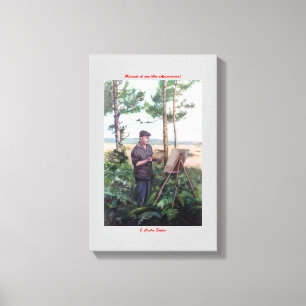 Lienzo Pintando al aire libre (Autorretrato)