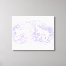 Lienzo Pintando con caballos saltando