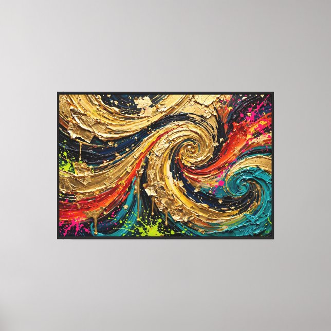 Lienzo pintura abstracta (Anverso)