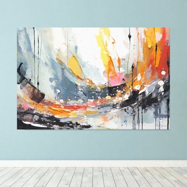 Lienzo Pintura abstracta (Insitu (piso de madera))