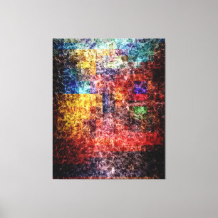 Lienzo Pintura abstracta alumbrado urbano 2