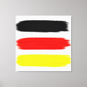 Lienzo Pintura abstracta Amarillo rojo negro