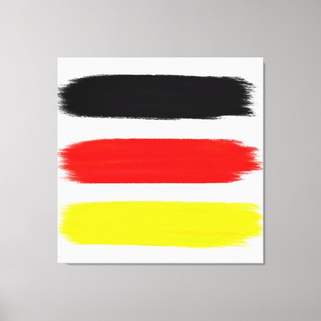 Lienzo Pintura abstracta | Amarillo rojo negro (Anverso)