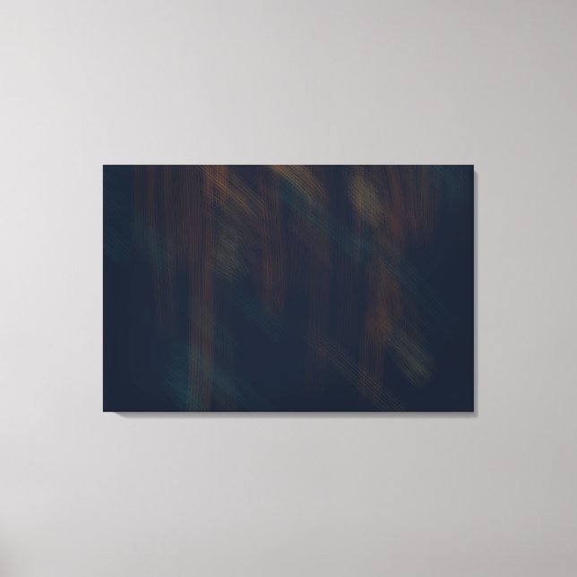 Lienzo Pintura abstracta azul oscuro (Anverso)