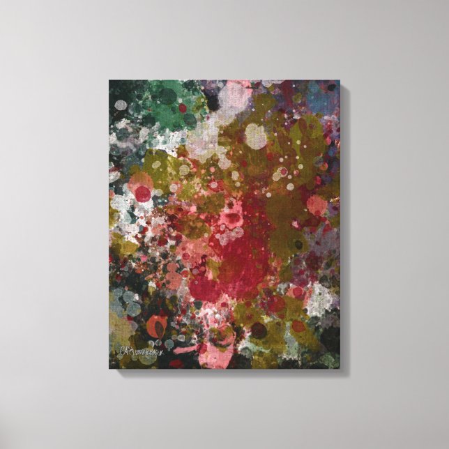 Lienzo Pintura abstracta "Blàths Cherry" #2 (Anverso)